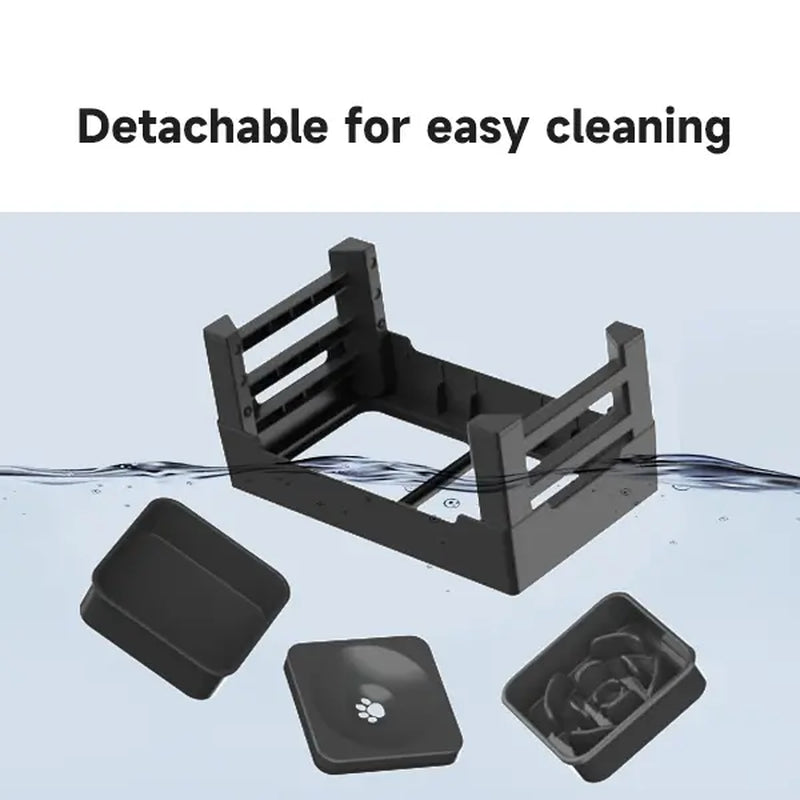 GOYJOY Adjustable Elevated Dog Bowls with Anti-Slip Design - Ergonomic Raised Feeding Station for Dogs and Cats, Suitable for Small to Large Pets, Includes Slow Feeders and No-Spill Water Bowl