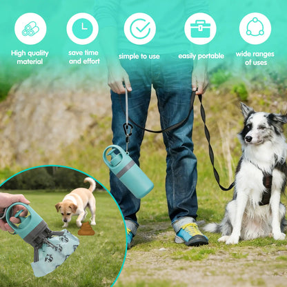 GOYJOY Protable Pet Poop Scooper,1 Count Dog Waste Bag Holder, Pet Waste Bag Dispenser, Outdoor Dog Poop Scooper&Dog Poop Bag Holder- Portable Travel Accessory for Small & Large Dogs